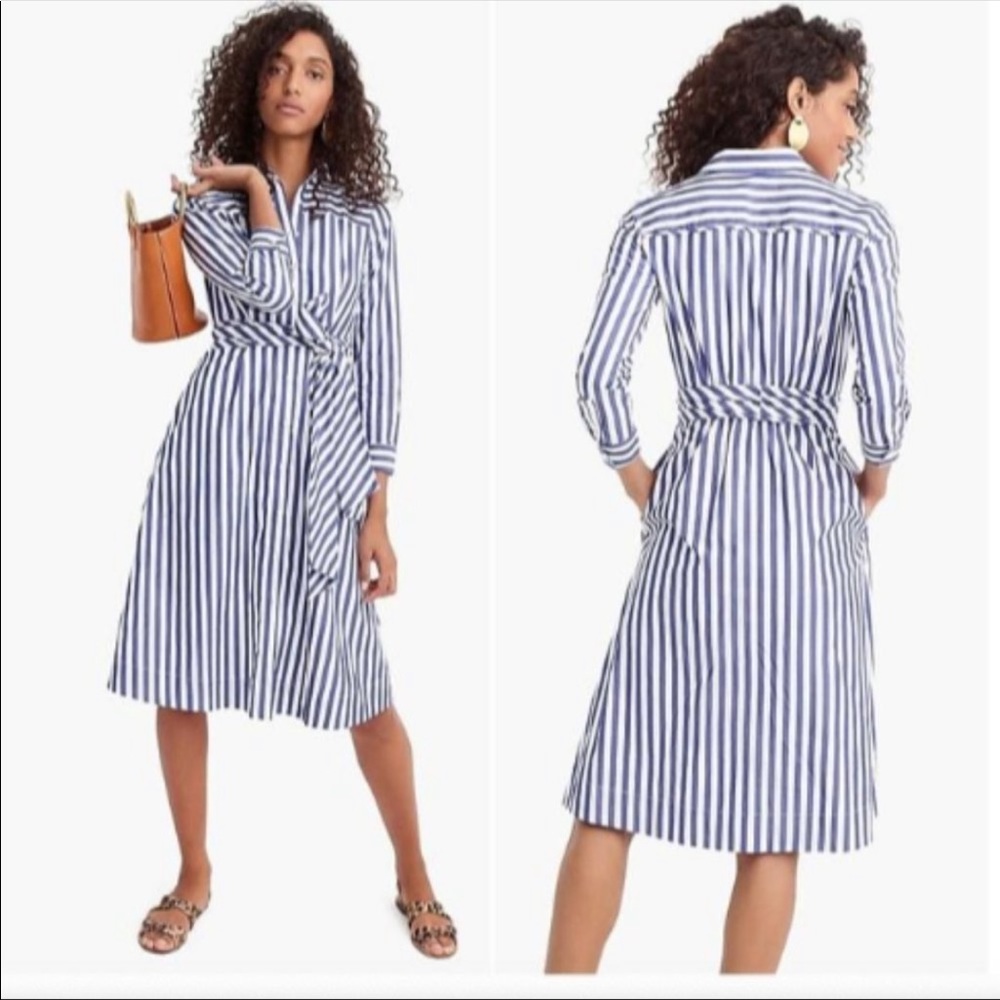 Striped J.Crew shirt dress